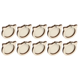 sourcing map 10Pcs Mini Embroidery Hoop Tiny Round Cat Cross Stitch Hoops Small Wood Ring Circle for DIY Pendant Keychain Display Frame