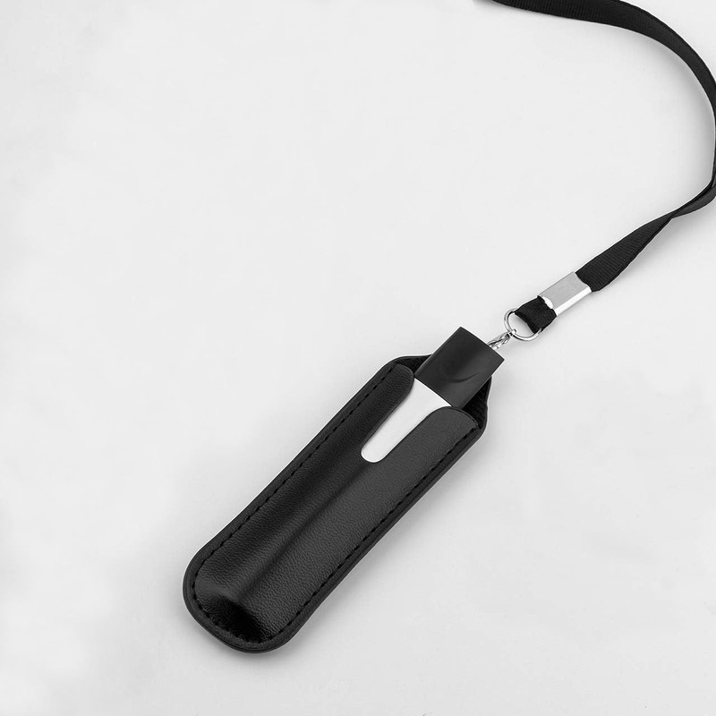 diyfixlcd 4 Pieces Black PU Leather Lanyard Case, MP3 Voice