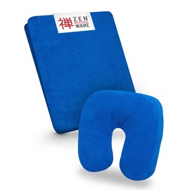 Zen fitted cover set for massage table and headrest | fluffy terry cloth | extra easy-care and washable 60° | Oeko Tex 100 | for all common beauty tables and therapy benches, blue