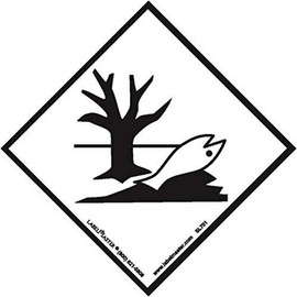 Labelmaster SL701S Environmentally Hazardous Substance Label, 100 mm x 100 mm, Perm. Vinyl (Pack of 25)