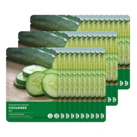 formulaLycocell Ricocell Nature Recovery Mask Pack Cucumber 23g 30 sheets / 리코셀 네이처 리커버리 마스크팩 오이 23g 30매