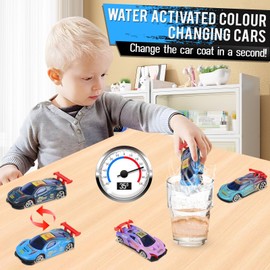 3Pcs Water-Activated Color Changing Alloy Car Toys Set | Street Machines & Racing Cars | Fun Kids Toys for Boys & Girls | Magic Color Shift Toy Vehicles