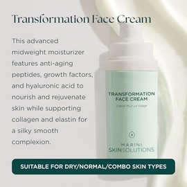 Marini SkinSolutions Crema facial Transformation - Hidratante avanzado con péptidos antienvejecimiento, factores de crecimiento y ácido hialurónico, l