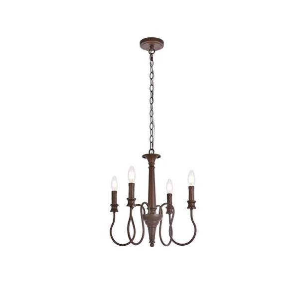 Elegant Lighting Living District Flynx 4 Light 17" Pendant, Weathered
