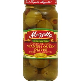 Mezzetta Spanich Queen Olives, Super Colossal Pimento Stuffed, 10 Ounce