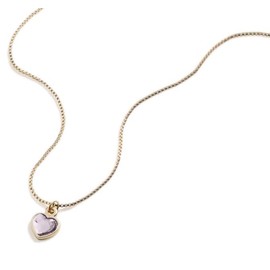Alex and Ani Birthstones Adjustable Necklace for Women, June, Pink Light Amethyst Crystal Infusion Heart Pendant, Shiny Gold Finish, 16.5 to 18.5 in