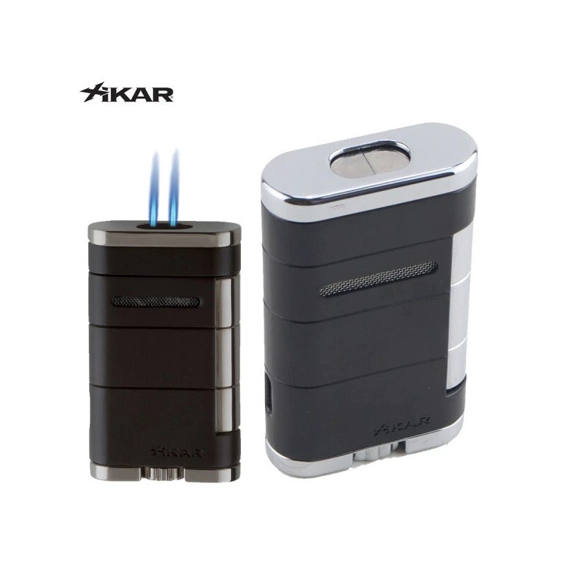 Xikar 533BK Allume Double Flame Cigar Lighter Black NEW! Wind
