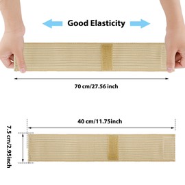 Heclia 2 Pack Elastic Wrist Brace for Carpal Tunnel, Adjustable Self-Adhesive Wrist Support, Compression Wristbands Carpal Hand Supports Splint for Men Women Sports, Right & Left Straps - Skin Color