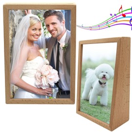 You are My Sunshine Wind Up Music Box, 4x6 Solid Wood Photo Frame Musical Box Picture Frame for Tabletop or Desktop Display, Gift for Christmas/Birthday/Valentine's Day/Mother's Day