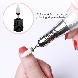 FLEXMAN Keramik Nagelbohrer, Maiskopfform, Elektrischer Schleifmaschinenbohrer, Professioneller Schleifkopf Zum Nagellackieren (Extra grob gemaserte XC-Blackbox)