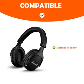 PESLNG Professional PU Leather Replacement Ear Pads for Marshall Monitor, Uses High Quality Memory Foam for More Comfort and Durability