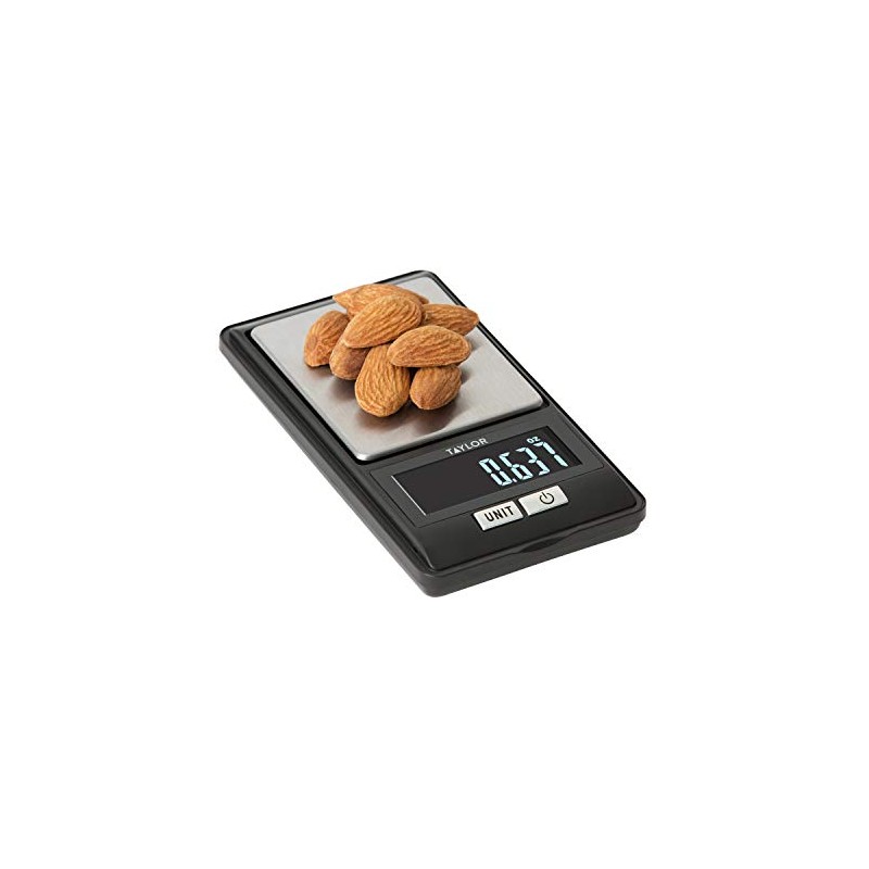 Taylor High-Precision Digital Portioning Scale with Cover, 16OZ/500G, Black