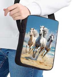 HELLHERO Horse Small Crossbody Purse for Women Men Kids Travel Shoulder Messenger Bag Clutch Handbag Cell Phone Purses Running Cycling Holiday Beach