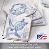 Thirstystone Coastal Sketch 4 Pack Absorbent Stone Tumbled Tile Coasters