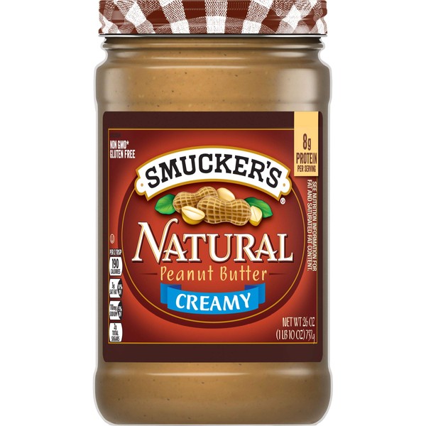 Smucker's Natural Creamy Peanut Butter, 26 Ounces (Pack of 6)
