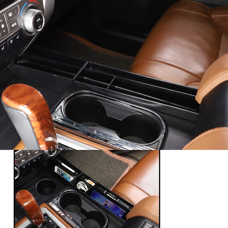 LLKUANG Car Central Water Cup Side Organizer Storage Box Container