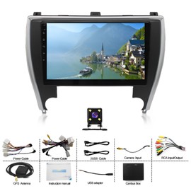 IKASEFU 10" Android 13 Wireless CarPlay Android Auto Car Radio Receiver for Toyota Camry 2015 2016 2017, 2+32G Touch Screen Double Din Car Stereo with GPS Navigation WiFi Bluetooth Backup Camera