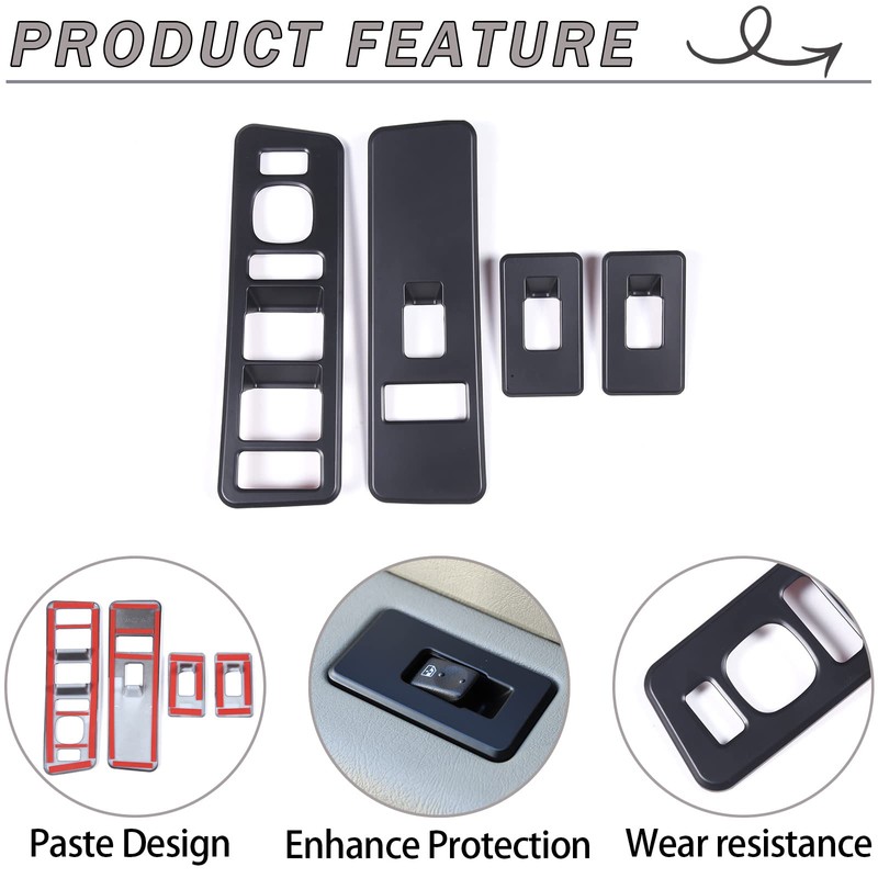 Lcojicep Window Lift Switch Cover Compatible with Hummer H2 2003-2007,