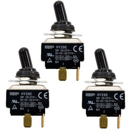 HQRP 3-Pack 4-Pin Toggle Switch Compatible with HY29E ON-Off Steampunk Applications, Lamp, Trailer Restorations, DIY Projects