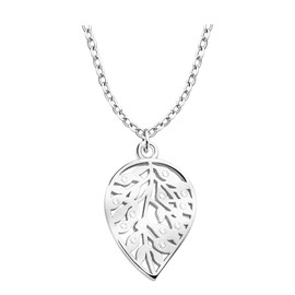 Sofia Milani - Women's Necklace 925 Silver with Zirconia Stones - Leaf Pendant, Sterling Silver, Cubic Zirconia