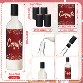 Maxdot 88 Pcs 25 oz Christmas Plastic Wine Bottles Set with Label Stickers Airtight 750ml Empty Liquor Bottles with Lid Set for Party Supplies Decoration