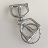 Terizger Horse Bit Key Chain,D‑Shaped Snaffle Keychain Durable Silver D‑Ring
