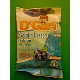 D'GARI 2 PACK D'GARI GELATIN DESSERT BLUEBERRY FLAVOR/GELATINA DE MORA SILVESTRE