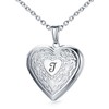MUERDOU Locket Necklace That Holds Pictures Initial Alphabet Letter Heart