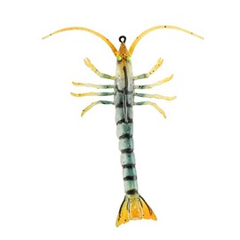 Savage Gear TPE Panic Shrimp 4" Popping Lure, Natural, 3/8 oz