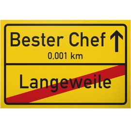 DankeDir! Bester Chef Place Sign 30 x 20 cm - Door Sign Office Gift Idea Birthday Gift Boss Small Gift Birthday from the Supervisor Funny Surprise in the Office