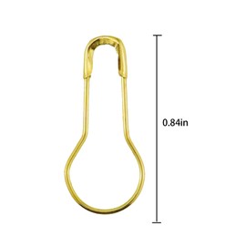 Caishun 1 Box 500PCS Gourd Shaped Safety Pins 22mm Gold Color Clothing Tag Pins Marking Pins Clothing Handmade Tag Small Pins Used for Tailoring Fabric Paper Pins