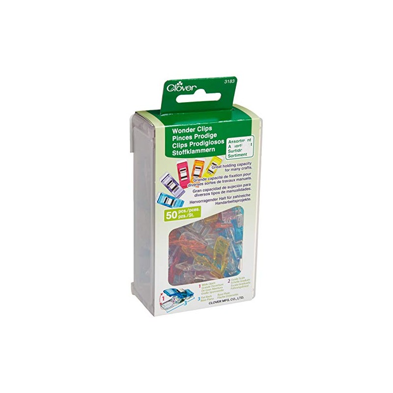 Clover Wonder Clips, 1 Paquete, los Colores Pueden Variar