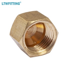 LTWFITTING 1/4-Inch Brass Compression Cap Stop Valve Cap,Brass Compression Fitting(Pack of 10)