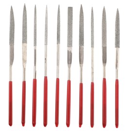 Tofficu 10Pcs Eyeglass File Set Precision Eyewear Repair Tools with Comfortable Gripper Handles for Jewelry Repair Ergonomic Non Slip Design for Easy Use