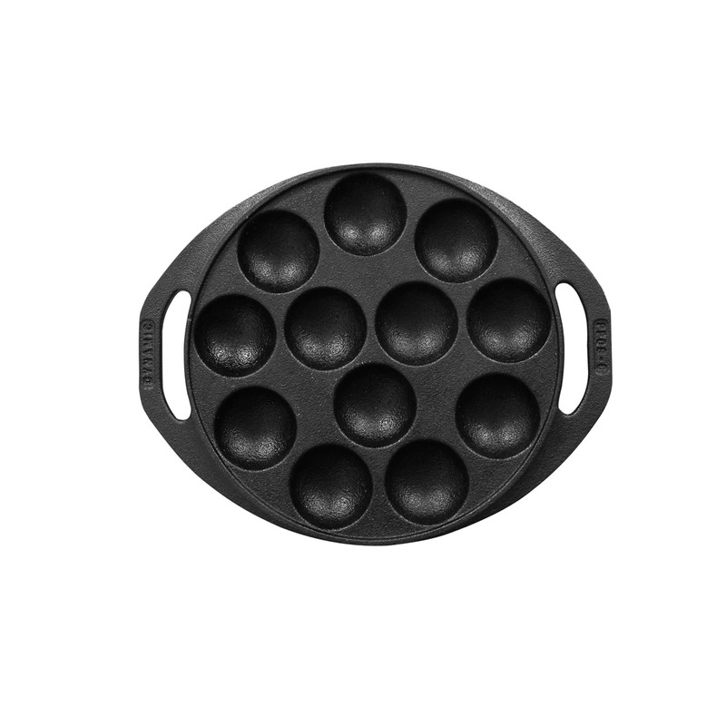 DYNAMIC COOKWARES Naturally Nonstick Mini Paniyaram Pan | 8 Inch/20.9