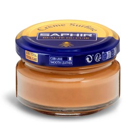 SAPHIR Creme Surfine Pommadier Shoe Polish - Beeswax Cream for Leather Products - Camel