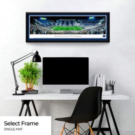 Penn State Football, Stripe the Stadium - 42x15.5-inch Panoramic Select Framed Picture with Mat
