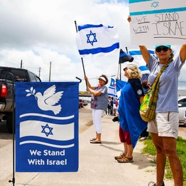 Israel Pigeon Garden Flag,We Stand with Israel Peace Flag 12x18 Inch Double Sided