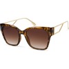 styleBREAKER 09020128 Women's Oversize Sunglasses with Wide Metal Temples, Polycarbonate