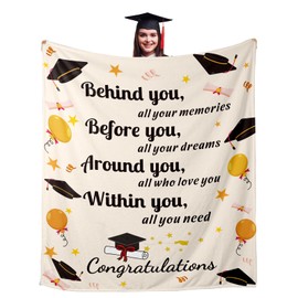 Class of 2025 Blanket, 2025 Graduation Gifts for Her Him, High School College Graduations Gift for Women, Graduations Bulk Gifts, Senior Night Gift, Senior 2025 Throw Blanket for Girls Boys 50"X60"