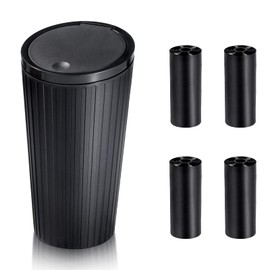 Auto Mülleimer mit Deckel：Automülleimer Klein mit 4 Rollen Müllbeutel - Wasserdicht & Geruchsneutral Autozubehör Innenraum - Ökologischer Auto-Abfallbehälter für Auto, Haushalt, Büro und Schlafzimmer