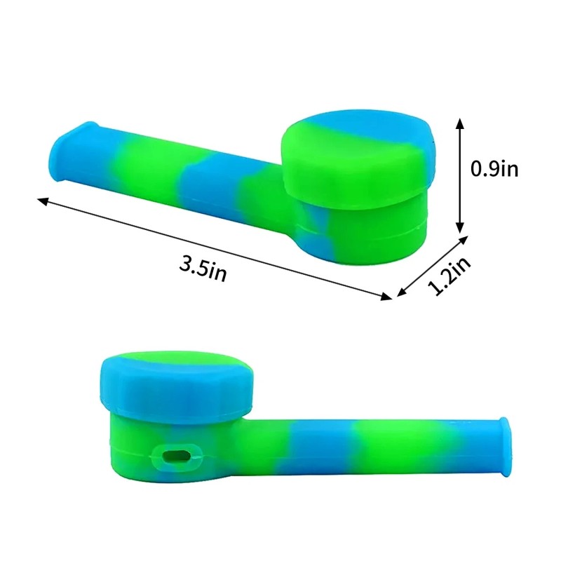 Unbranded 5PCS 3.4'' Mini Silicone Smoking Hand Pipe with Metal