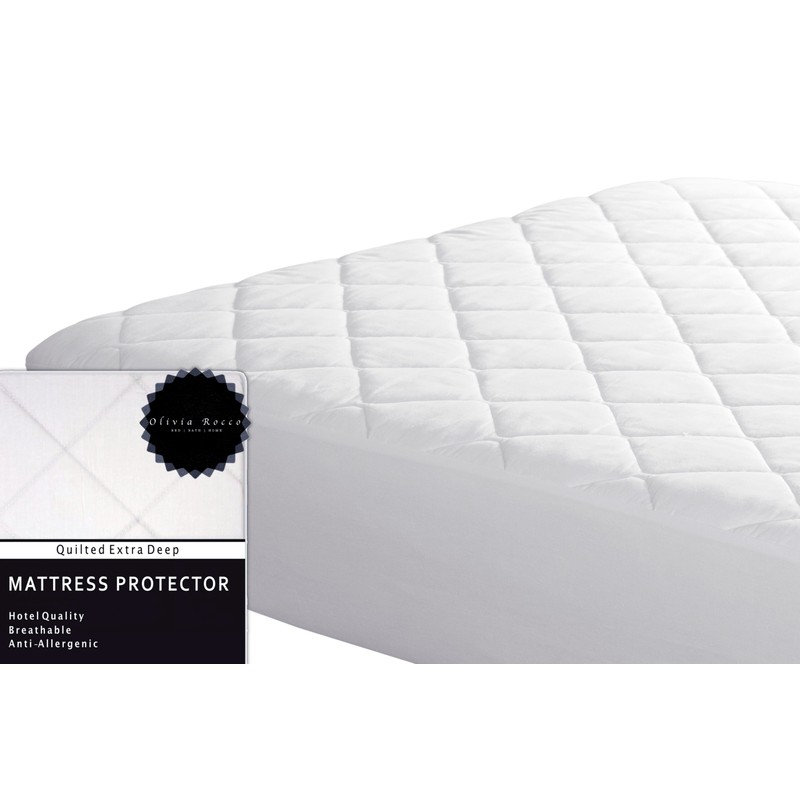 Luxury Quilted Extra Deep Mattress Protector, Hotel Quality Fitted Mattress
