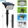 T-SUNUS Solar Garden Spotlight, Solar Lights for Outdoors, IP65 Waterproof,