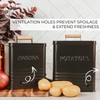 Beautiful Potato and Onion Storage Container Set - Perfectly Sized