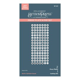 Spellbinders Bestie Alphabet Beads Press Plate & Die Set from The Beads of Friendship Collection