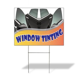 Fastasticdeals Weatherproof Yard Sign Window Tinting Advertising Printing G Grey Lawn Garden Auto Restoration 24x18 Inches 1 Side Print