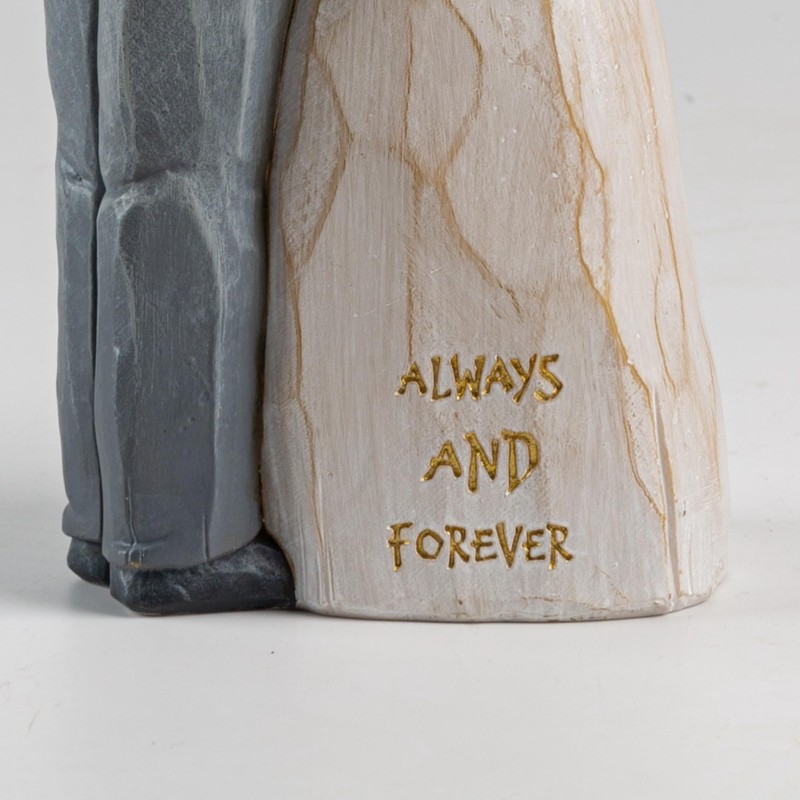 ShineOnAnegl 8“ Bride and Groom Statue Newlywed Couple Sculpture Wedding