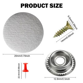 KARELLS Car Headliner Repair Kit, Headliner Repair Button, 20 Pcs Car Roof Snap Rivets Retainer, Car Roof Repair Kit, Car Roof Headliner Repair Button, for Truck/Car Screw Ceiling Repair Gray