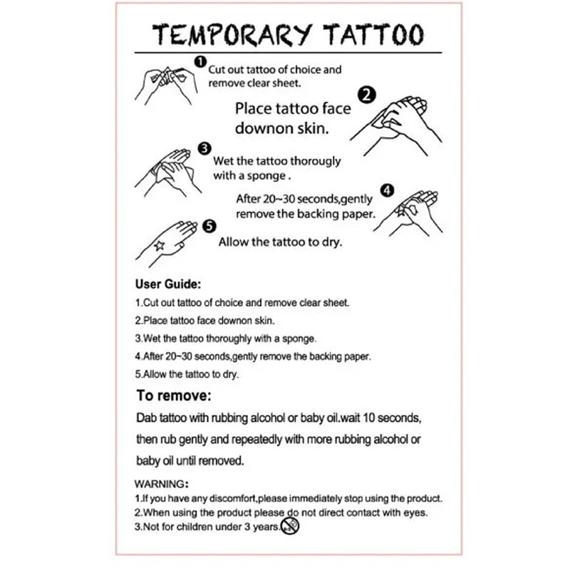 Hawaiian Temporary Tattoo Sticker Set (10-Pack) - Exotic Designs for